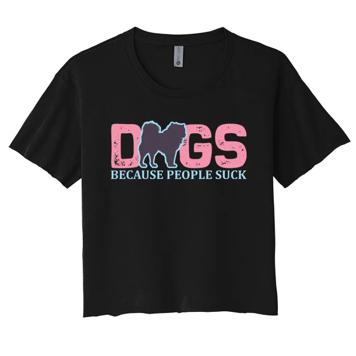 Dogs Because People Suck Women's Crop Top Tee