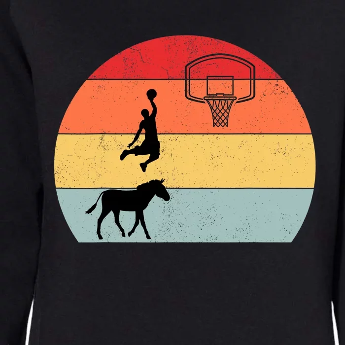 Donkey basketball Player Coach Sport ride donkey basketball Womens California Wash Sweatshirt