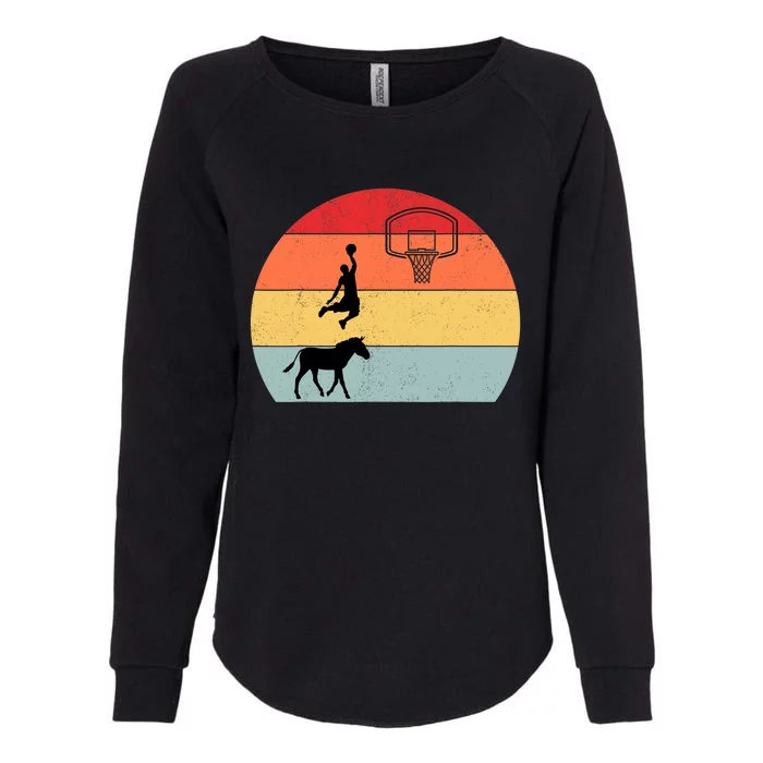 Donkey basketball Player Coach Sport ride donkey basketball Womens California Wash Sweatshirt