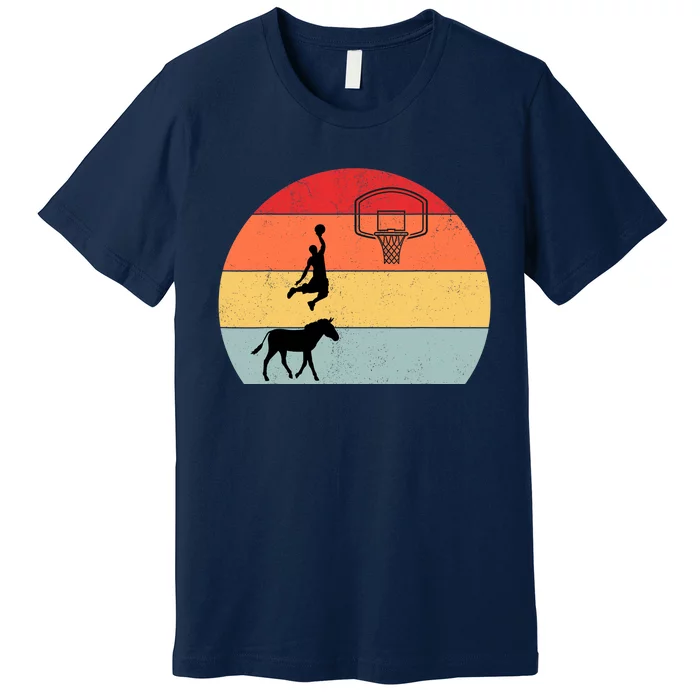 Donkey basketball Player Coach Sport ride donkey basketball Premium T-Shirt