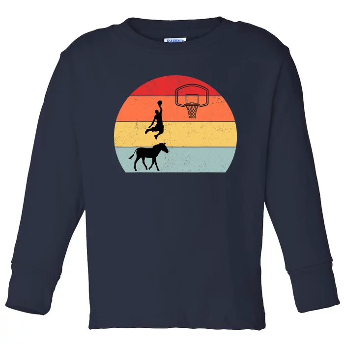 Donkey basketball Player Coach Sport ride donkey basketball Toddler Long Sleeve Shirt