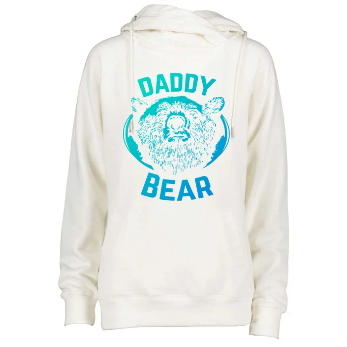 Daddy Bear Papa Bear Fathers Day New Papa Daddy Gift Womens Funnel Neck Pullover Hood