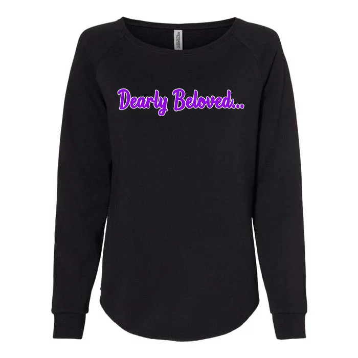 Dearly Beloved Purple 80s Retro Concert 1980S Womens California Wash Sweatshirt