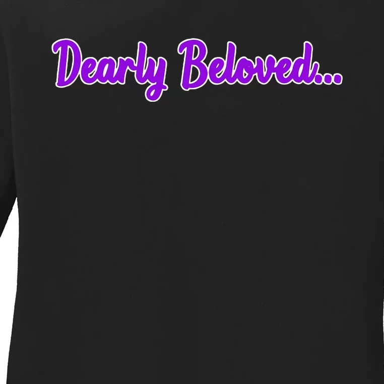 Dearly Beloved Purple 80s Retro Concert 1980S Ladies Long Sleeve Shirt