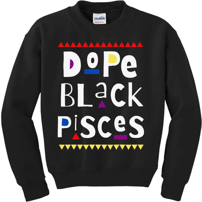 Dope Black Pisces. Kids Sweatshirt