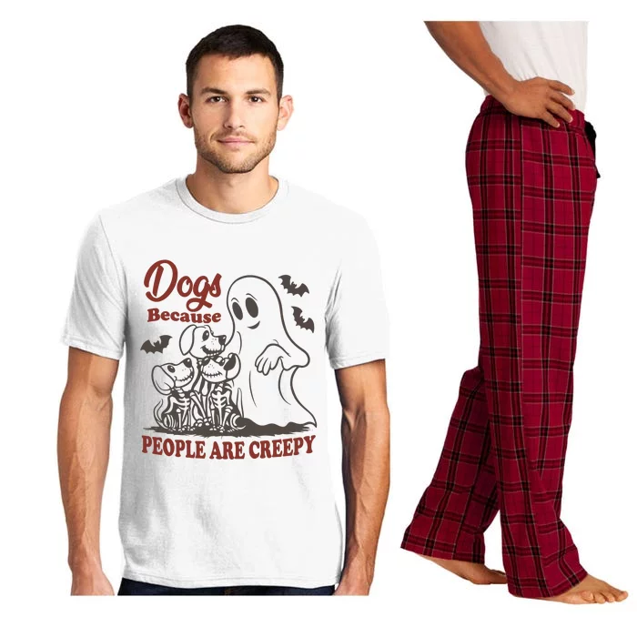 Dogs Because People Are Creepy Ghost Dogs Halloween Spooky Season Pajama Set