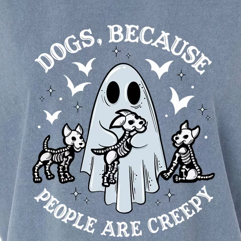 Dogs Because People Are Creepy Cute Gift Garment-Dyed Women's Muscle Tee