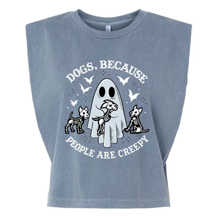 Dogs Because People Are Creepy Cute Gift Garment-Dyed Women's Muscle Tee