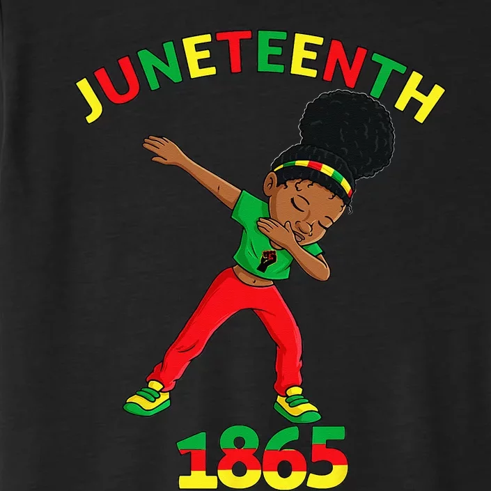 Dabbing Black Princess Juneteenth 1865 Brown Skin ChromaSoft Performance T-Shirt