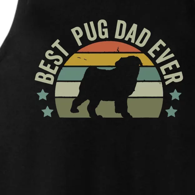 Dog Best Pug Dad Ever Shirts Fathers Day Funny Doggy Ladies Tri-Blend Wicking Tank