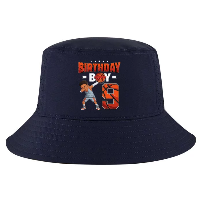 Dabbing Basketball Player 9 Years Old Boy 9th Birthday Cool Comfort Performance Bucket Hat