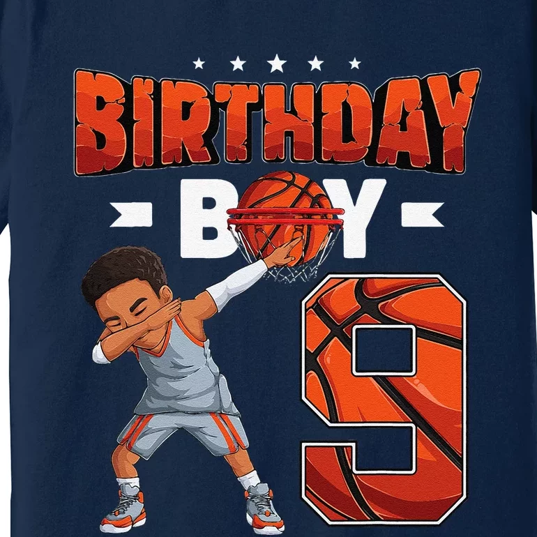 Dabbing Basketball Player 9 Years Old Boy 9th Birthday Premium T-Shirt