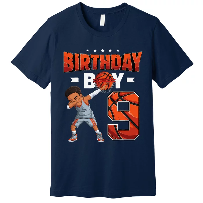 Dabbing Basketball Player 9 Years Old Boy 9th Birthday Premium T-Shirt