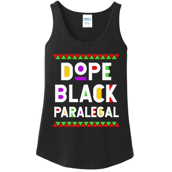 Dope Black Paralegal African American Job Proud Profession Ladies Essential Tank