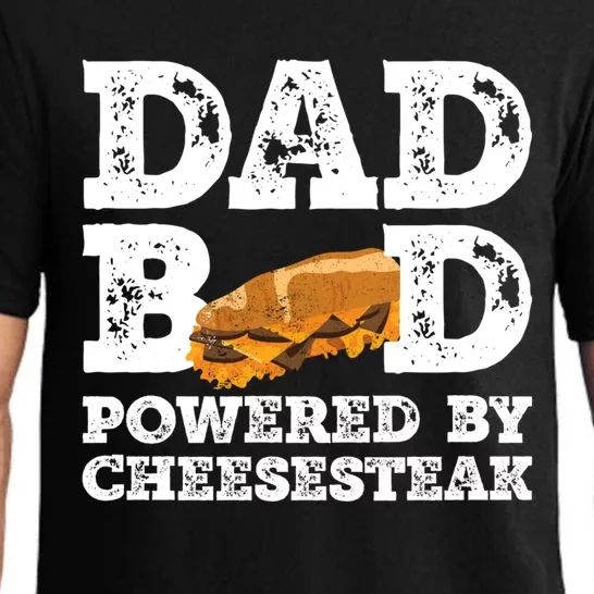 Dad Bod Powered By Cheesesteak Father Figure Graphic Cool Gift Pajama Set