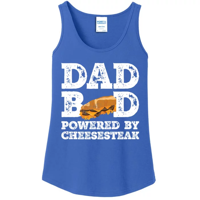 Dad Bod Powered By Cheesesteak Father Figure Graphic Cool Gift Ladies Essential Tank