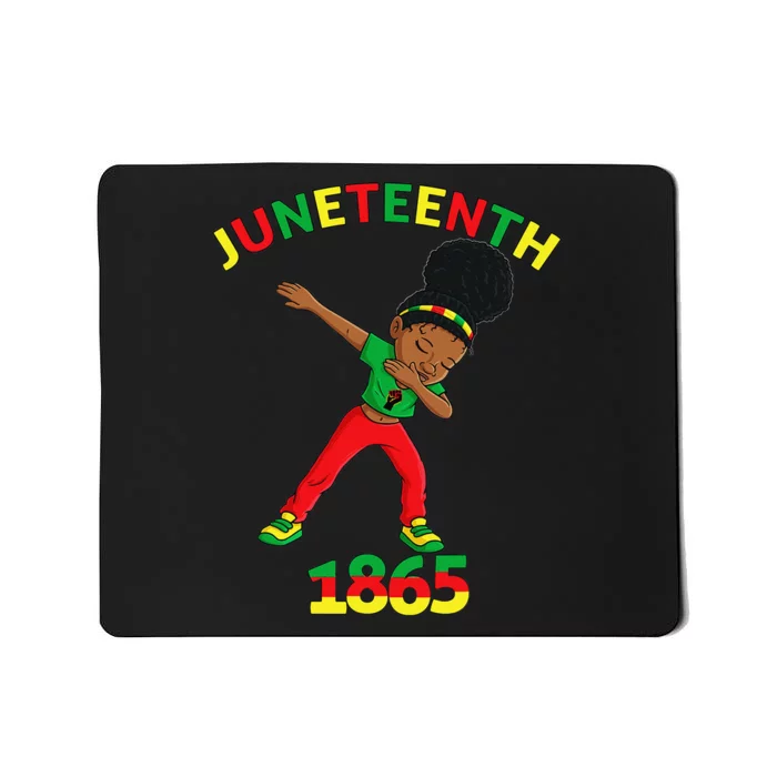 Dabbing Black Princess Juneteenth 1865 Brown Skin Mousepad