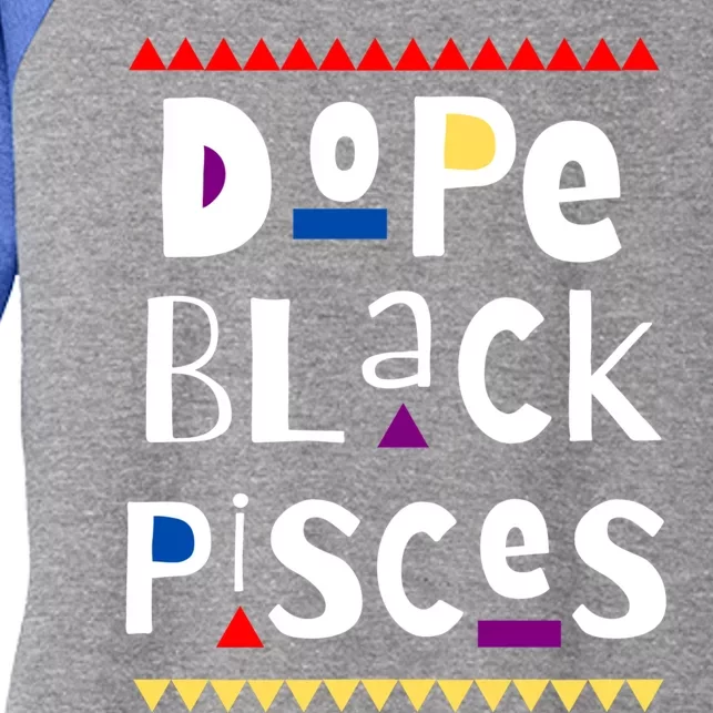 Dope Black Pisces Gift Women's Tri-Blend 3/4-Sleeve Raglan Shirt