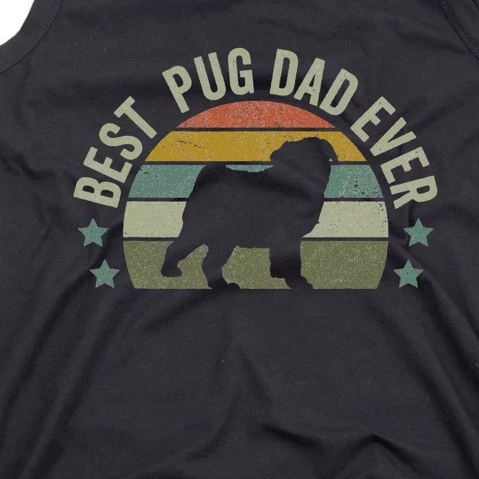 Dog Best Pug Dad Ever Fathers Day Funny Doggy Tank Top