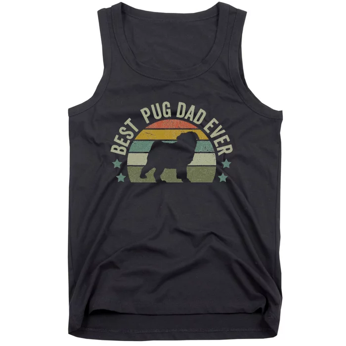 Dog Best Pug Dad Ever Fathers Day Funny Doggy Tank Top