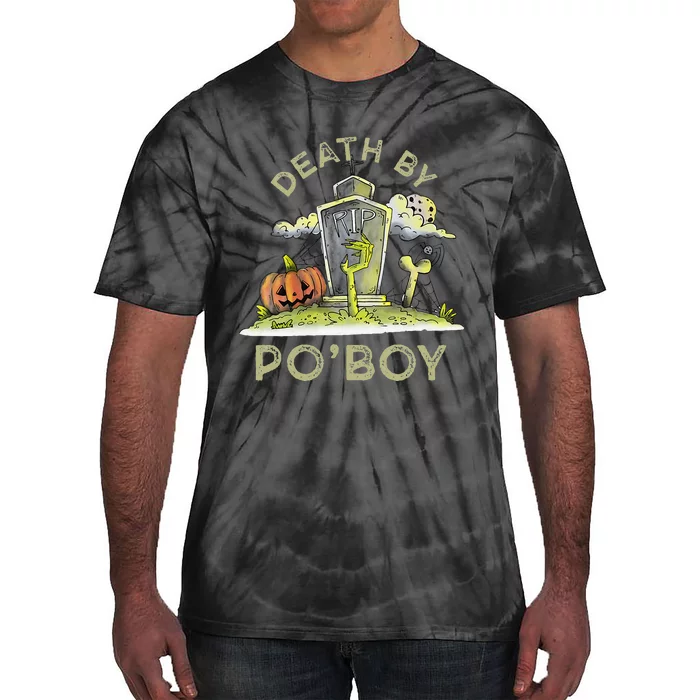 Death By PoBoy Foodie Sandwich Food Lover Louisiana Tie-Dye T-Shirt