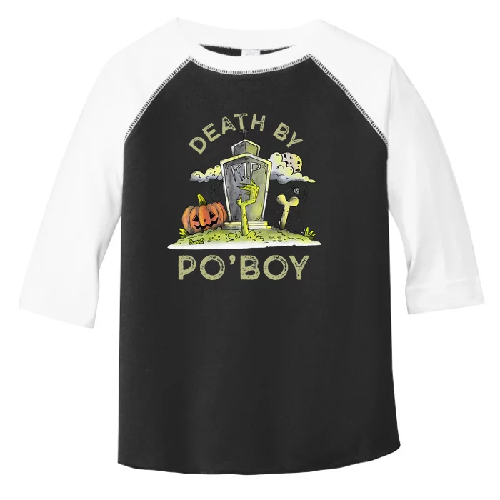 Death By PoBoy Foodie Sandwich Food Lover Louisiana Toddler Fine Jersey T-Shirt