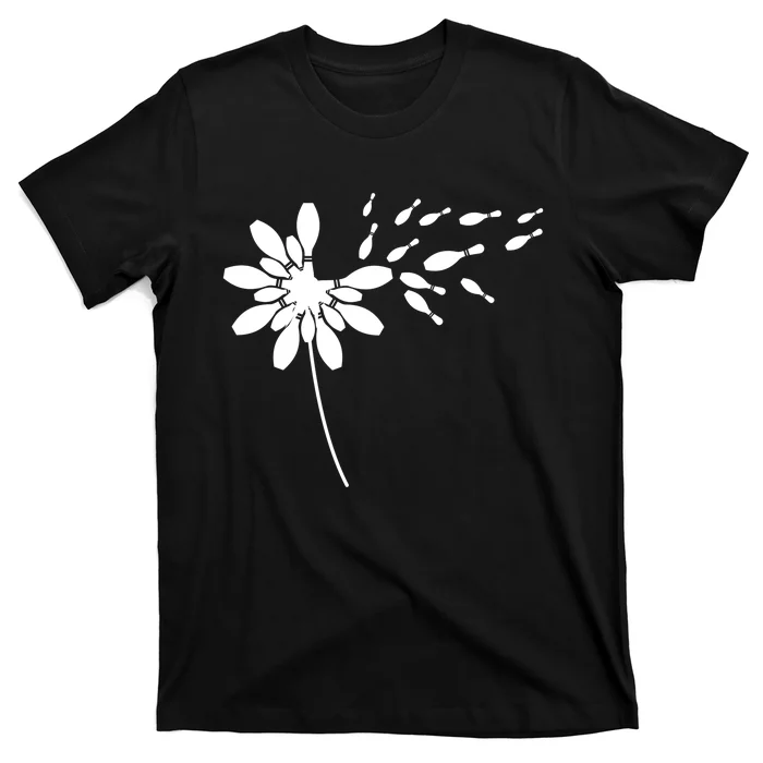 Dandelion Bowling Pin Gift For Bowling Player Bowling Gift T-Shirt