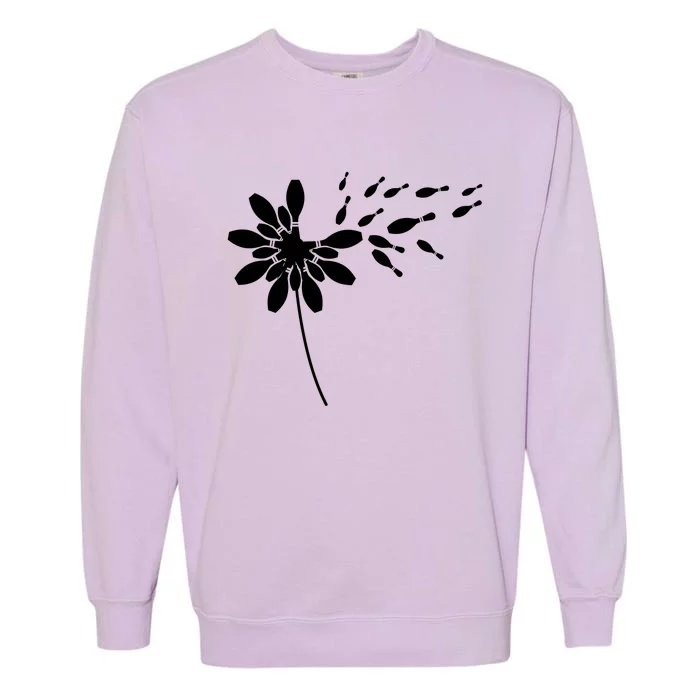 Dandelion Bowling Pin Gift For Bowling Player Bowling Gift Garment-Dyed Sweatshirt