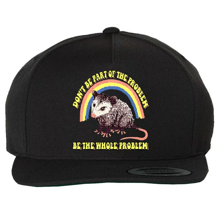 Dont Be Part Of The Problem Be The Whole Problem Wool Snapback Cap