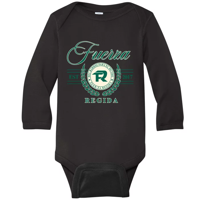 Del Barrio Para El Mundo Fuerza Regida Baby Long Sleeve Bodysuit