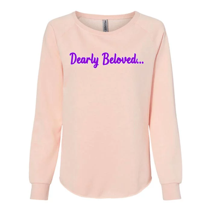 Dearly Beloved Purple 80s Retro Concert 1980S Womens California Wash Sweatshirt