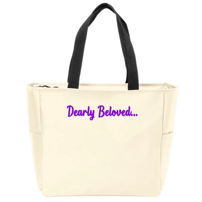 Dearly Beloved Purple 80s Retro Concert 1980S Zip Tote Bag