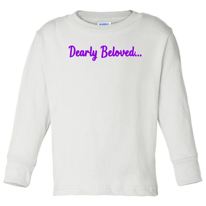 Dearly Beloved Purple 80s Retro Concert 1980S Toddler Long Sleeve Shirt