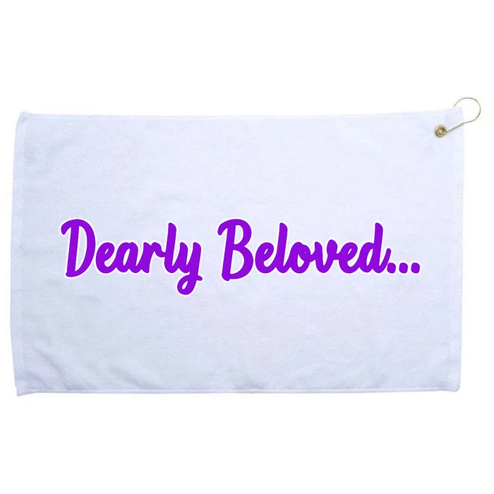 Dearly Beloved Purple 80s Retro Concert 1980S Grommeted Golf Towel