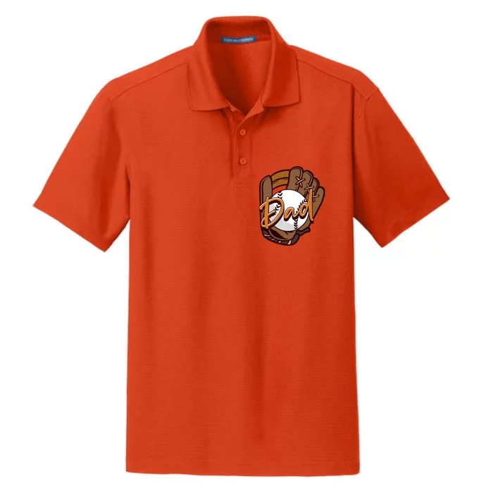 Dad Baseball Players Pitcher Father's Day Great Gift Dry Zone Grid Performance Polo