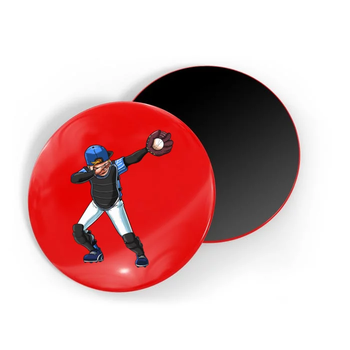 Dabbing Baseball Pitcher Catcher Boy Girl Magnet