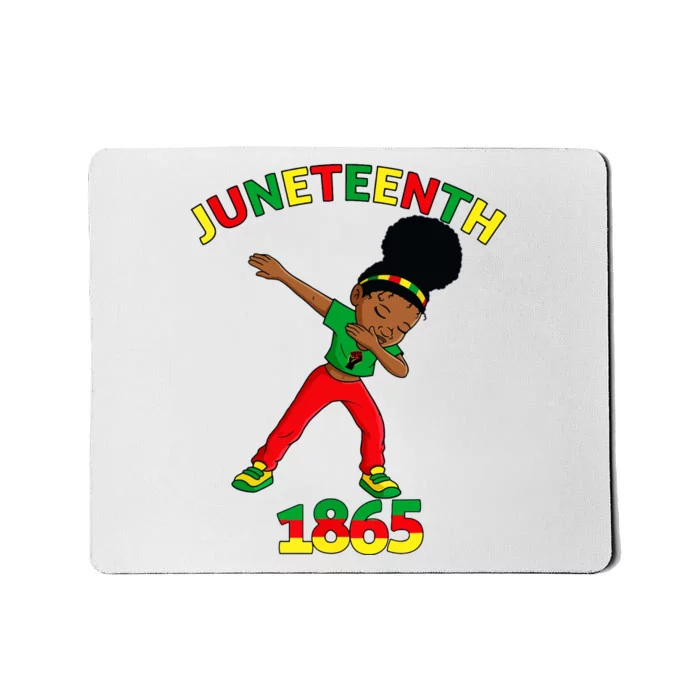 Dabbing Black Princess Juneteenth 1865 Brown Skin Girl Mousepad