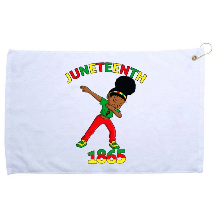 Dabbing Black Princess Juneteenth 1865 Brown Skin Girl Grommeted Golf Towel