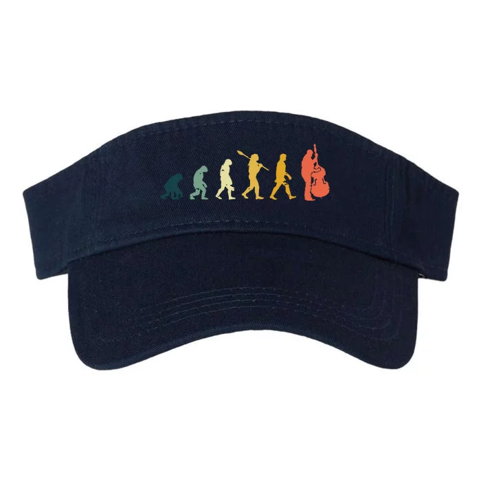 Double Bass Player Evolution Funny Music Band Gift Valucap Bio-Washed Visor