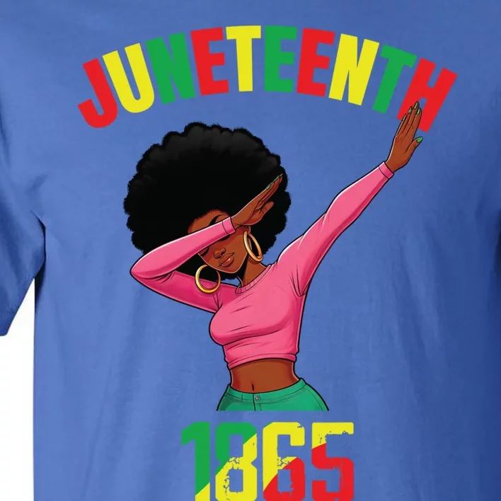 Dabbing Black Queen Afro Junenth 1865 Gift Tall T-Shirt