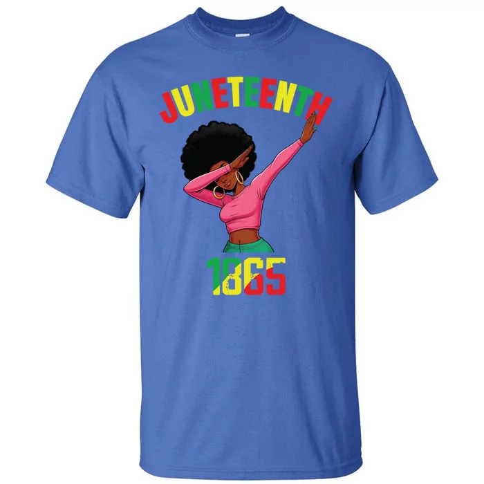 Dabbing Black Queen Afro Junenth 1865 Gift Tall T-Shirt