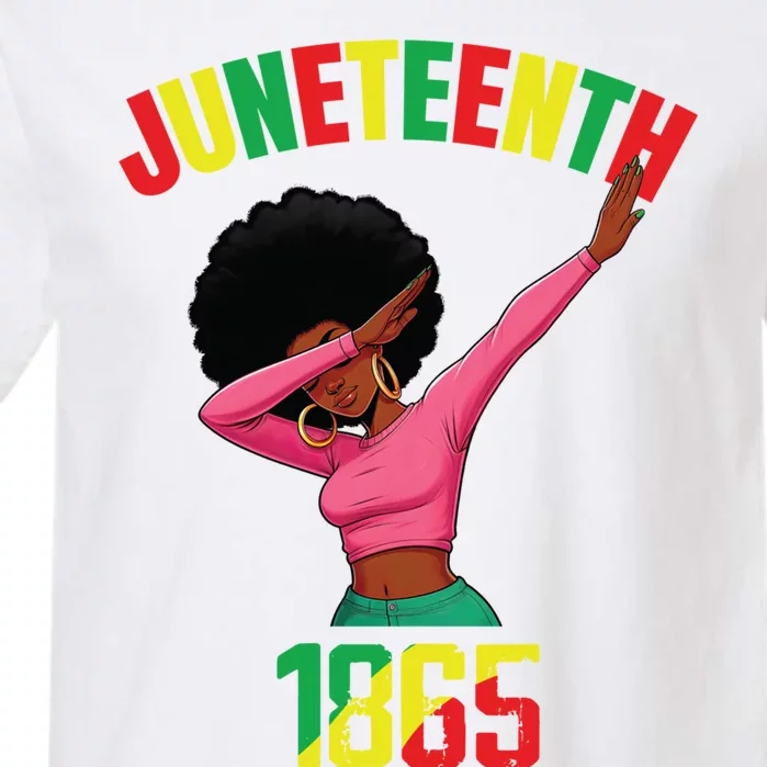 Dabbing Black Queen Afro Junenth 1865 Gift Garment-Dyed Heavyweight T-Shirt