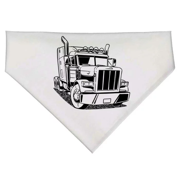 Diesel Big Rig 18 Wheeler Semi Trailer Truck Driver Trucker Gift USA-Made Doggie Bandana