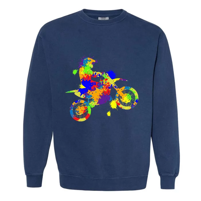 Dirt Bike Rider Motocross Enduro Dirt Biking Garment-Dyed Sweatshirt