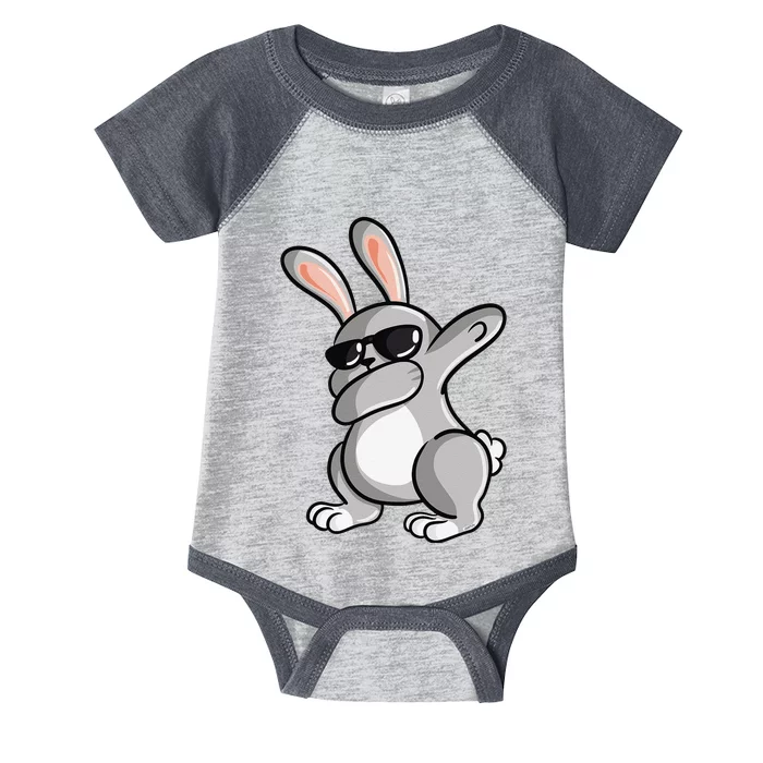 Dabbing Bunny Rabbit Dab Funny Easter Gift Rabbit Lover Infant Baby Jersey Bodysuit