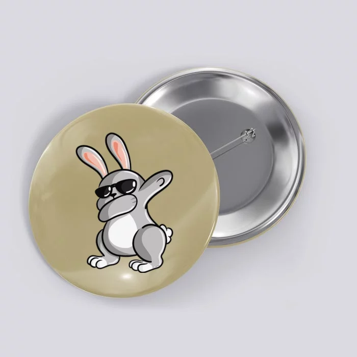 Dabbing Bunny Rabbit Dab Funny Easter Gift Rabbit Lover Button