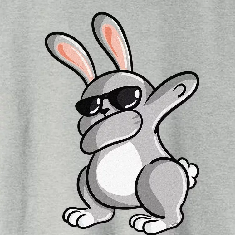 Dabbing Bunny Rabbit Dab Funny Easter Gift Rabbit Lover Women's Crop Top Tee