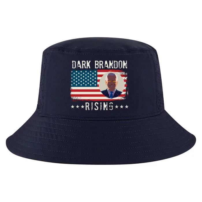 Dark Brandon Rising Anti Joe Biden Distressed USA American Flag Cool Comfort Performance Bucket Hat