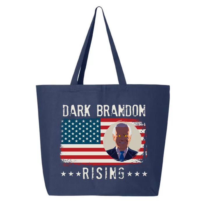 Dark Brandon Rising Anti Joe Biden Distressed USA American Flag 25L Jumbo Tote