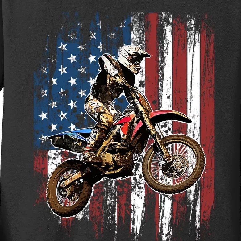 Dirt Bike Racing Motocross Racings Kids Long Sleeve Shirt